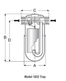 Armstrong International series 1822 stainless steel inverted bucket steam trap. SW 1/2" D697852, D525327, D514219, D502211, D502705, D502704. SW 3/4" D508849, D502157, D512665, D502209, D503696, D500174. SW 1" D502771, D502210, D502657, D556347, D507853, D500169.