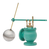 Keckley Type 7 Cast Iron Body & Bronze Iron Trim Side Angle Float Valve, Flanged Connection