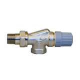 Mepco THVZRT reverse angle thermostatic radiator valve, 1/2" 130-017, 3/4" 130-018, 1" 130-019