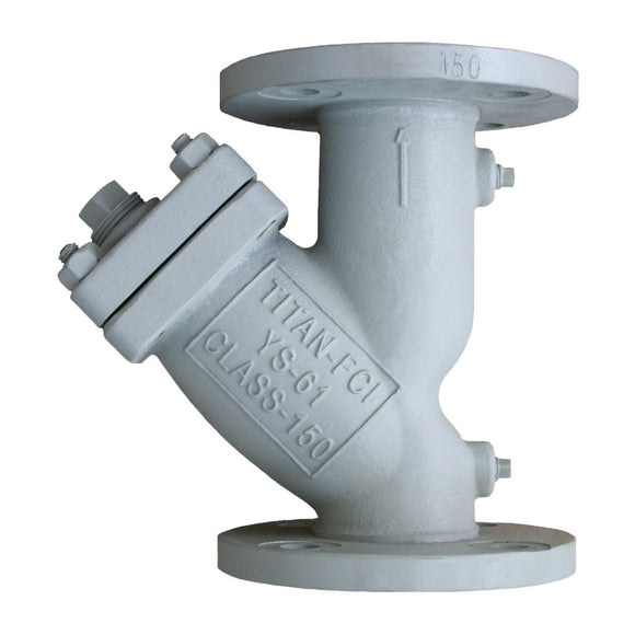 Titan FCI YS61-CS 150# flanged carbon steel y strainer
