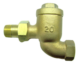 Armstrong International series TS-3 thermostatic steam trap angle pattern. 1/2" D25932.