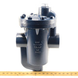 Armstrong International series 815 inverted bucket steam trap with internal check valve. 2" D500136CV 15 PSIG, 2" D500125CV 30 PSIG, 2" D501021CV 60 PSIG, 2" D500550CV 100 PSIG, 2" D500723CV 130 PSIG, 2" D501022CV 180 PSIG, 2" D501023CV 225 PSIG, 2" D501024CV 250 PSIG.