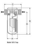 Armstrong International series 1811 stainless steel inverted bucket steam trap. 150# Flanged, D681363, D681367, D681367. 300# Flanged, D697850, D683386, D669176.