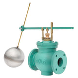 Keckley Type 7 Cast Iron Body & Bronze Iron Trim Straight Globe Float Valve, Flanged Connection