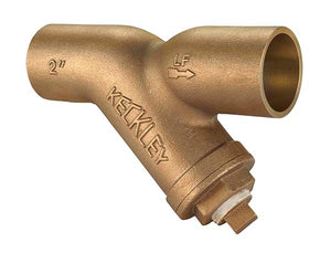 Keckley Style E7, 125# cast bronze lead free, solder (ASME B16.18), wye "Y" strainer