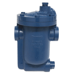 Watson McDaniel series IB1044 inverted bucket steam trap with integral strainer. 3/4" IB1044-13-N-15, IB1044-13-N-30, IB1044-13-N-60, IB1044-13-N-80, IB1044-13-N-125, IB1044-13-N-180, IB1044-13-N-250. 1" IB1044-14-N-15, IB1044-14-N-30, IB1044-14-N-60, IB1044-14-N-80, IB1044-14-N-125, IB1044-14-N-180, IB1044-14-N-250.