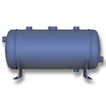 Watson McDaniel WFLH horizontal flash tank. WFLH-16-N, 12" diameter. WFLH-17-N, 16" diameter. WFLH-18-F150, 16" diameter. WFLH-19-F150, 20" diameter. WFLH-20-F150, 24" diameter. WFLH-22-F150, 36" diameter.